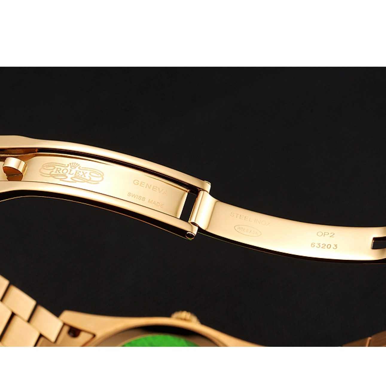 Best AAA Replica Sites Day-Date Pave Dial Swiss Diamond 1453956 Bracelet Diamond Rolex Gold 0605